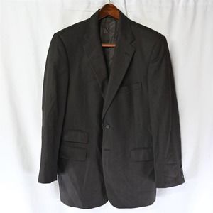 Tom James 42L‎ Brown Wool 2 Button Blazer Suit Jacket Sport Coat